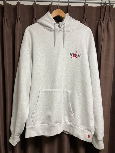 Supreme x Jordan Hooded Sweatshirt "Ash Grey" HF0836-051