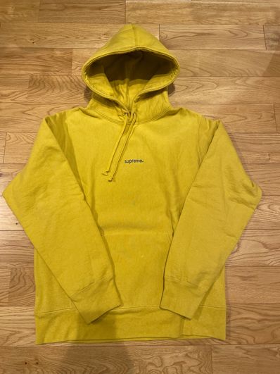 Supreme Trademark Hooded Sweatshirt "Yellow"