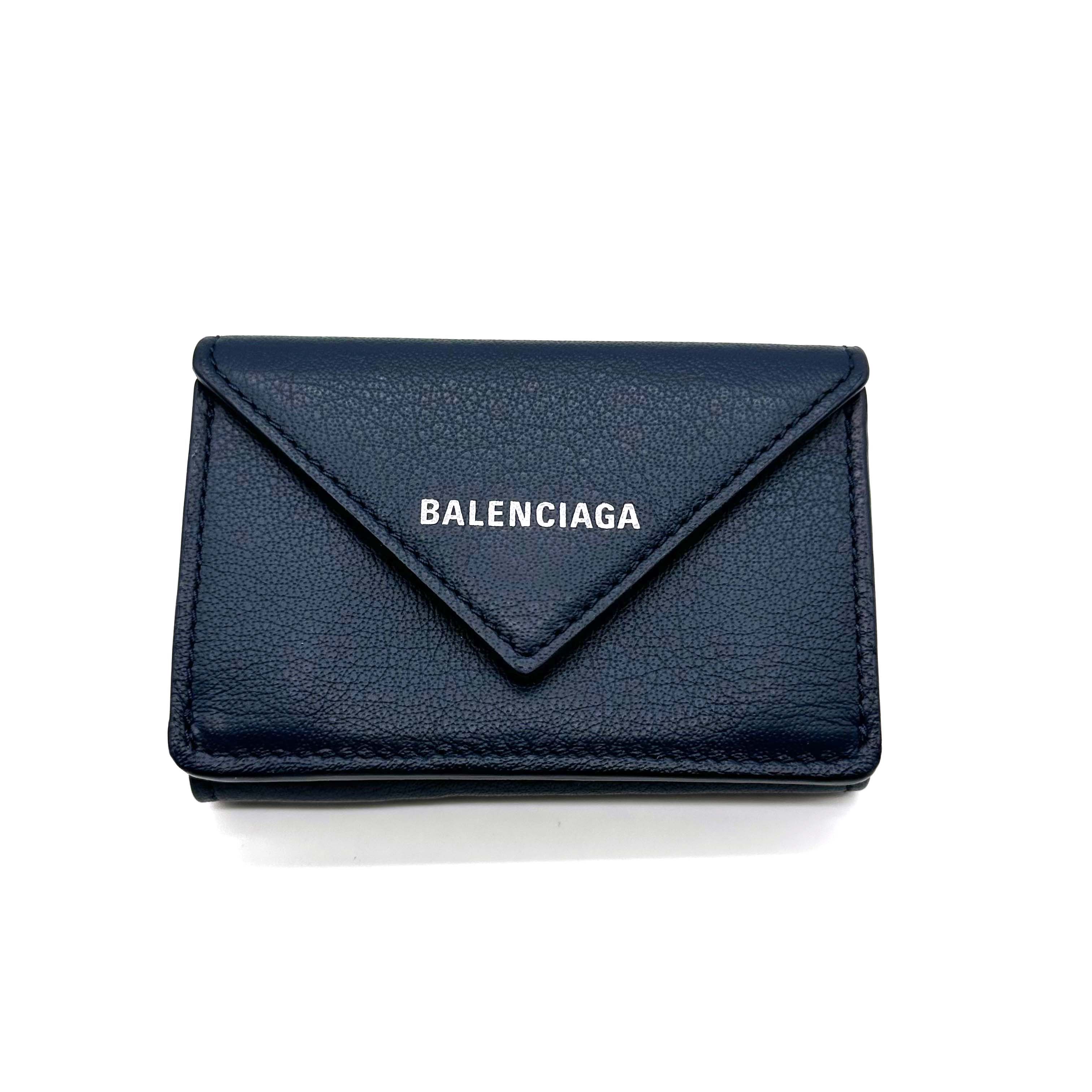 BALENCIAGA Papier Mini wallet Smooth Calfskin "Black"