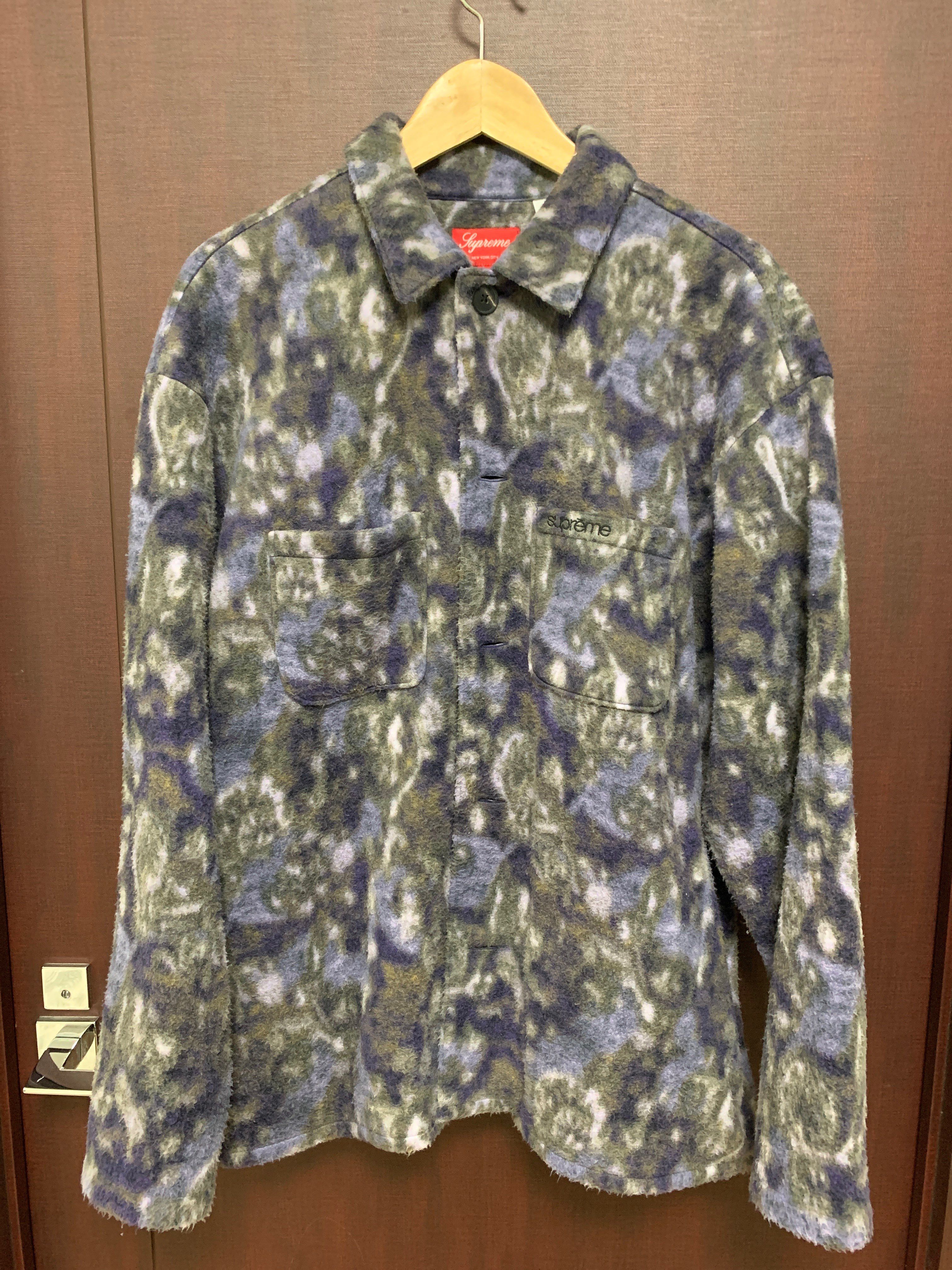 Supreme Paisley Fleece Shirt "Purple"