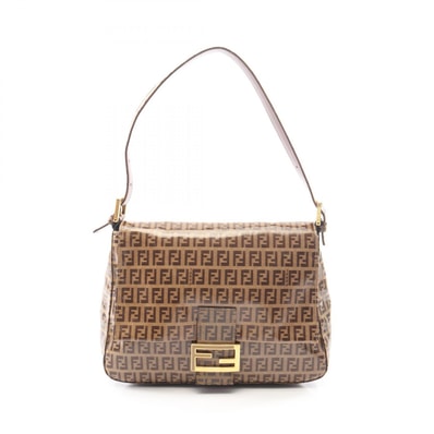 フェンディ FENDI ズッキーノ マンマバケット ショルダーバッグ バッグ PVCコーティングキャンバス レザー レディース ベージュ系 / ブラウン系 26325018 【中古】