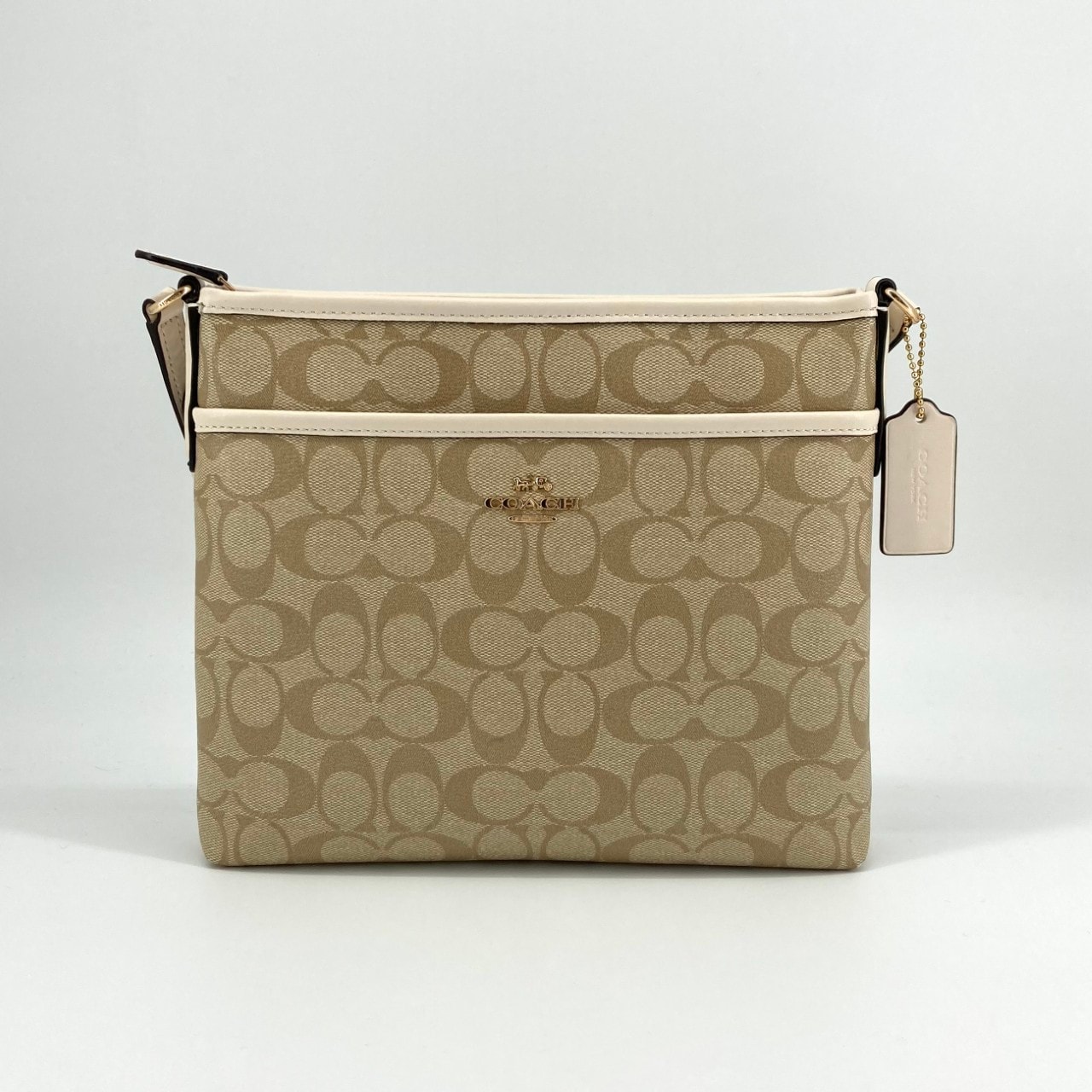 COACH(コーチ) クロスボディ シグネチャ柄 ファイル 29210 ショルダーバッグ ベージュ