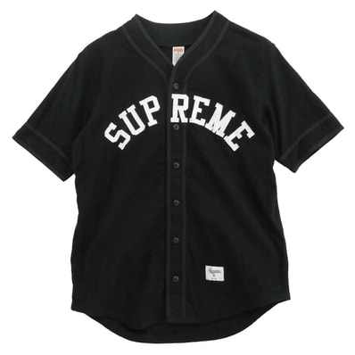 Supreme シュプリーム 半袖シャツ 10SS Baseball Jersey ベースボール 半袖 シャツ S ブラック系 S【中古】