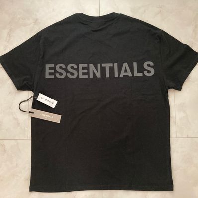 FEAR OF GOD ESSENTIALS 3M Logo Boxy T-shirt "Black"