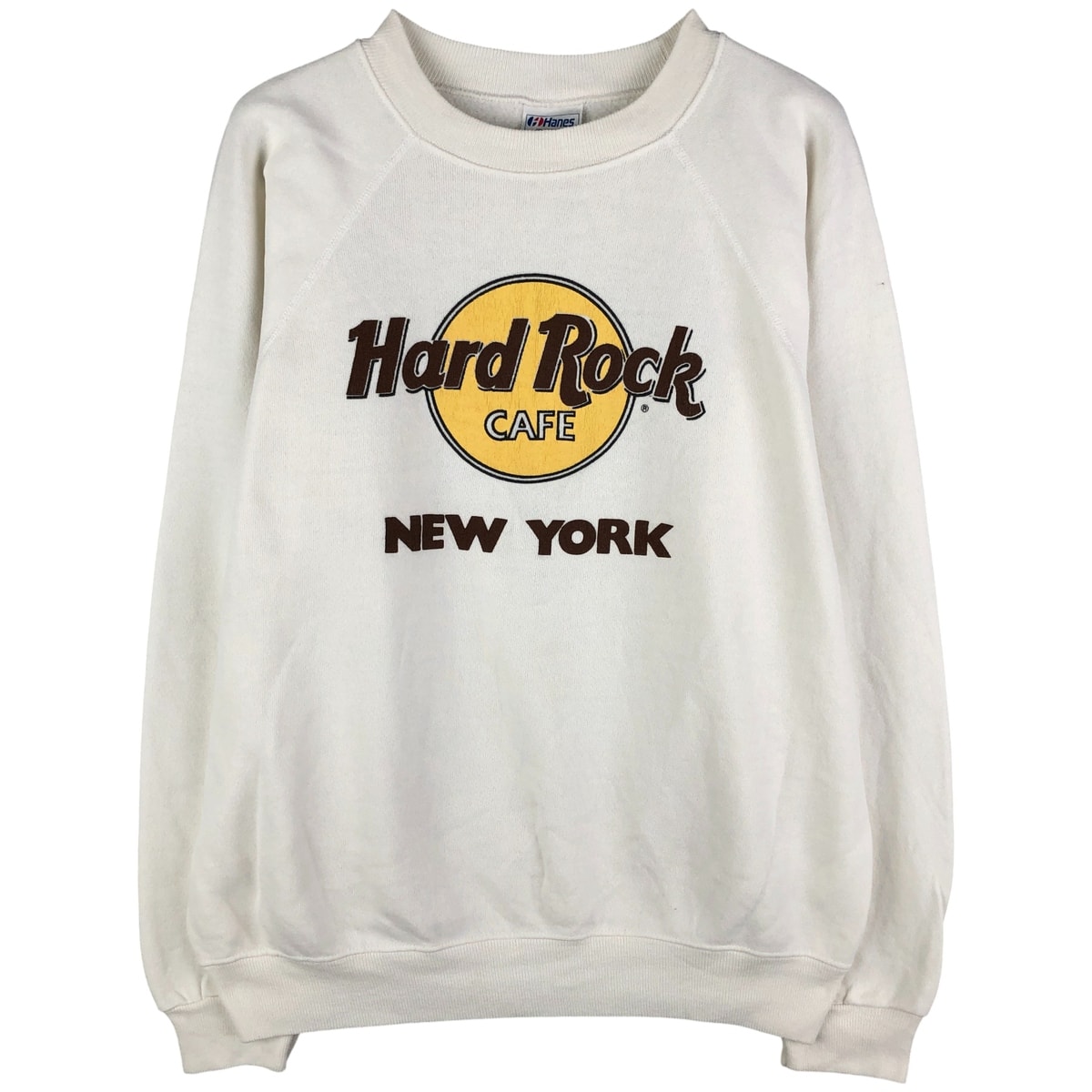 古着 80年代 ヘインズ Hanes HARD ROCK CAFE ハードロックカフェ アドバタイジング スウェットシャツ トレーナー USA製 メンズL相当 ヴィンテージ/eaa483133
