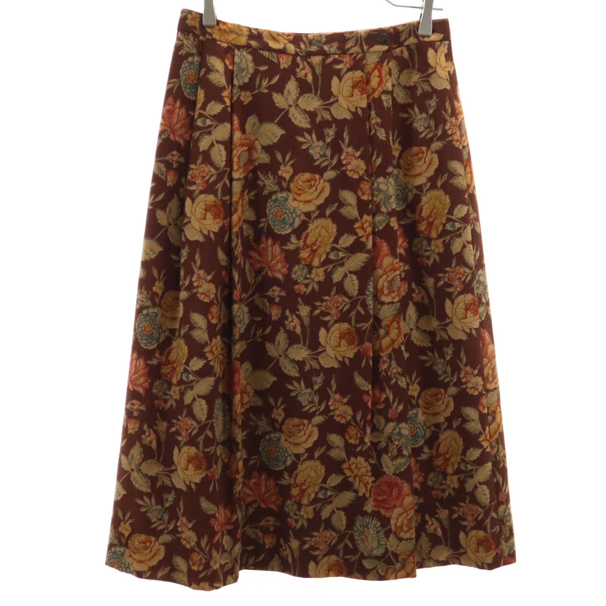 Burberrys バーバリーズ 90s オールド 花柄 ロング丈 フレアスカート 11 ブラック