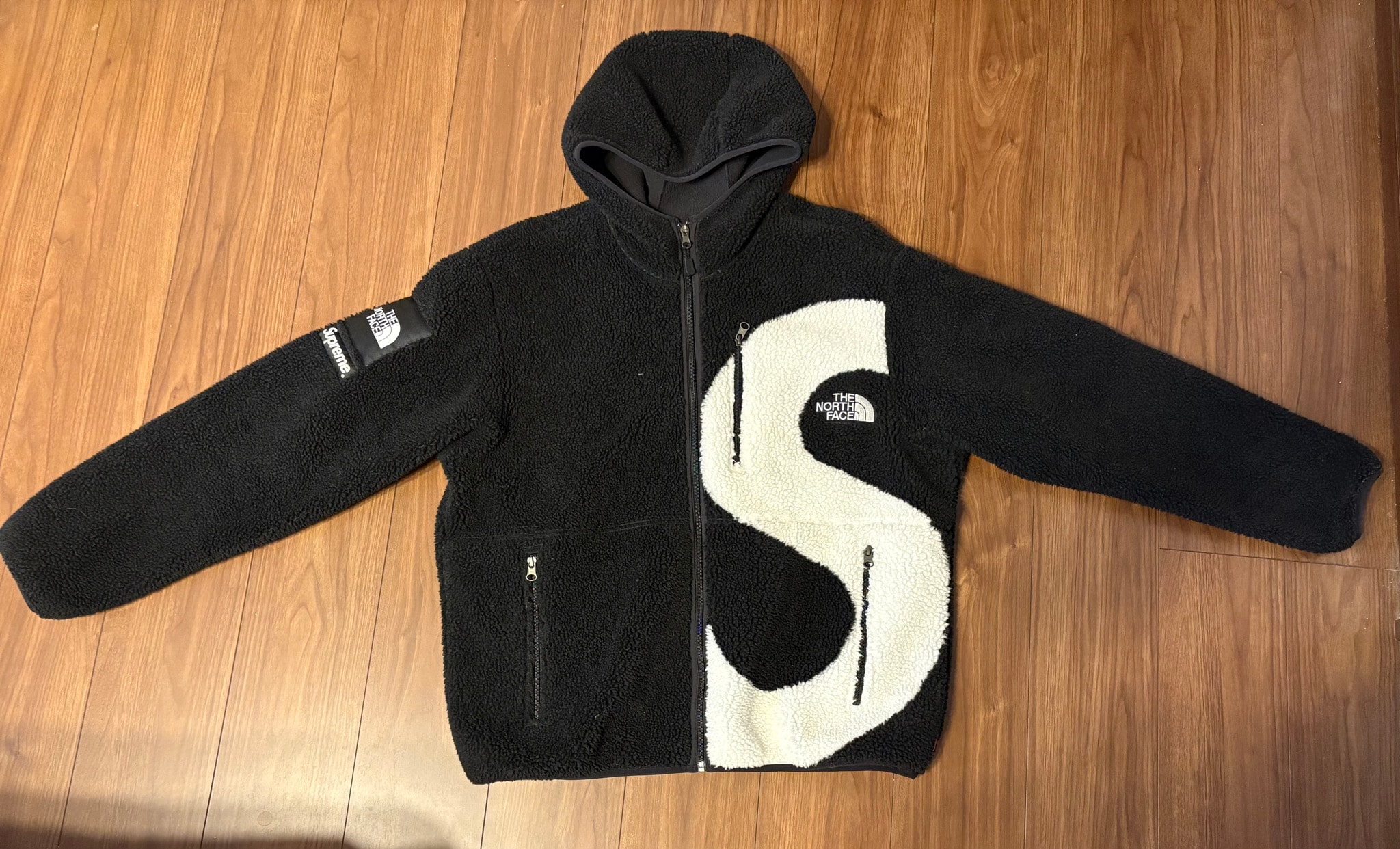 Supreme x The North Face S Logo Hooded Fleece Jacket "Black"