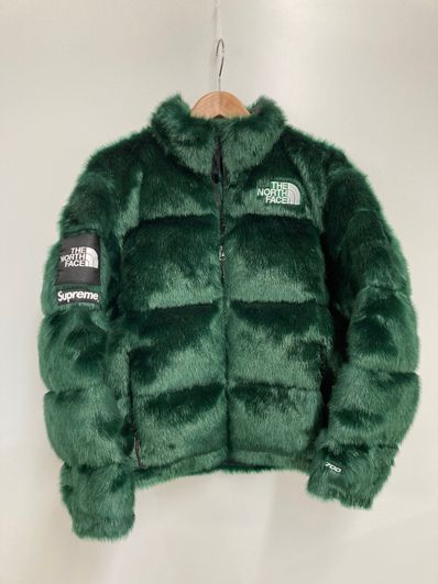 Supreme x The North Face Faux Fur Nuptse Jacket "Green"