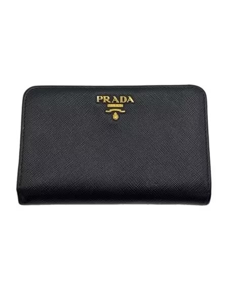 PRADA Small Saffiano Leather Wallet "Black"