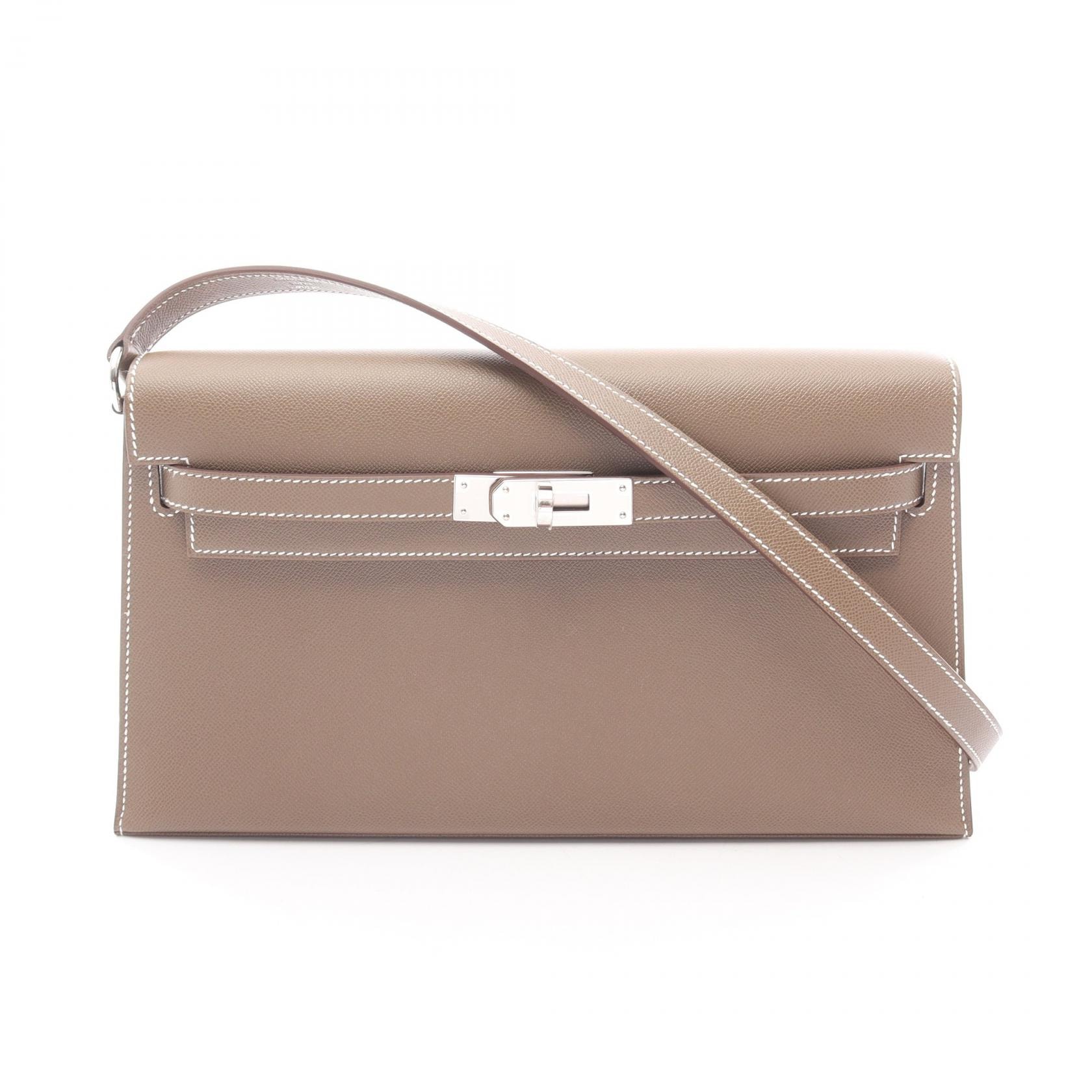 エルメス HERMES ケリーエラン エトゥープ ショルダーバッグ バッグ ヴォーマダム ヴォーマダム K刻印(2025年製造) レディース グレー系 【中古】