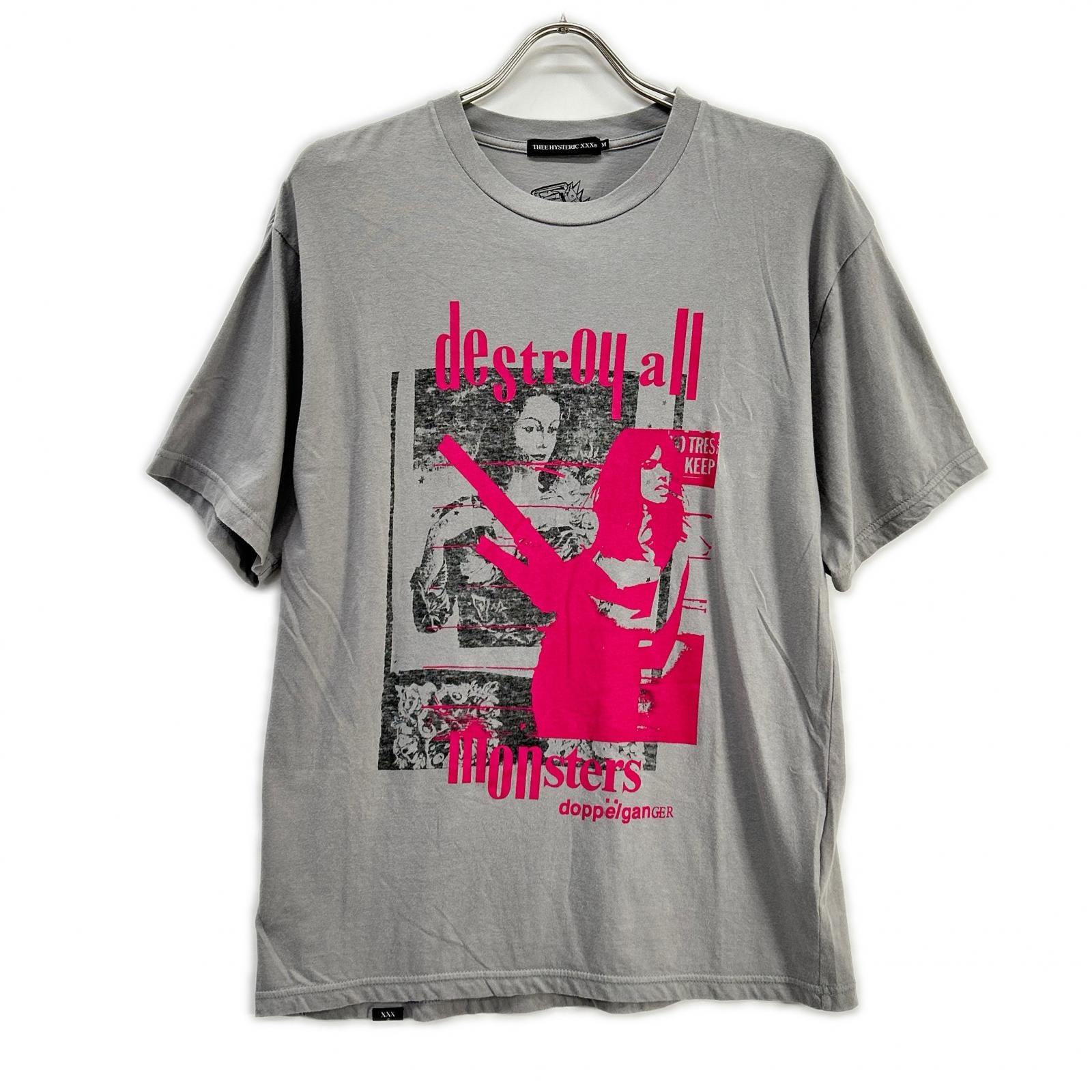 ヒステリックグラマー グレー DESTROY ALL MONSTERS DOPPELGANGER Tシャツ M