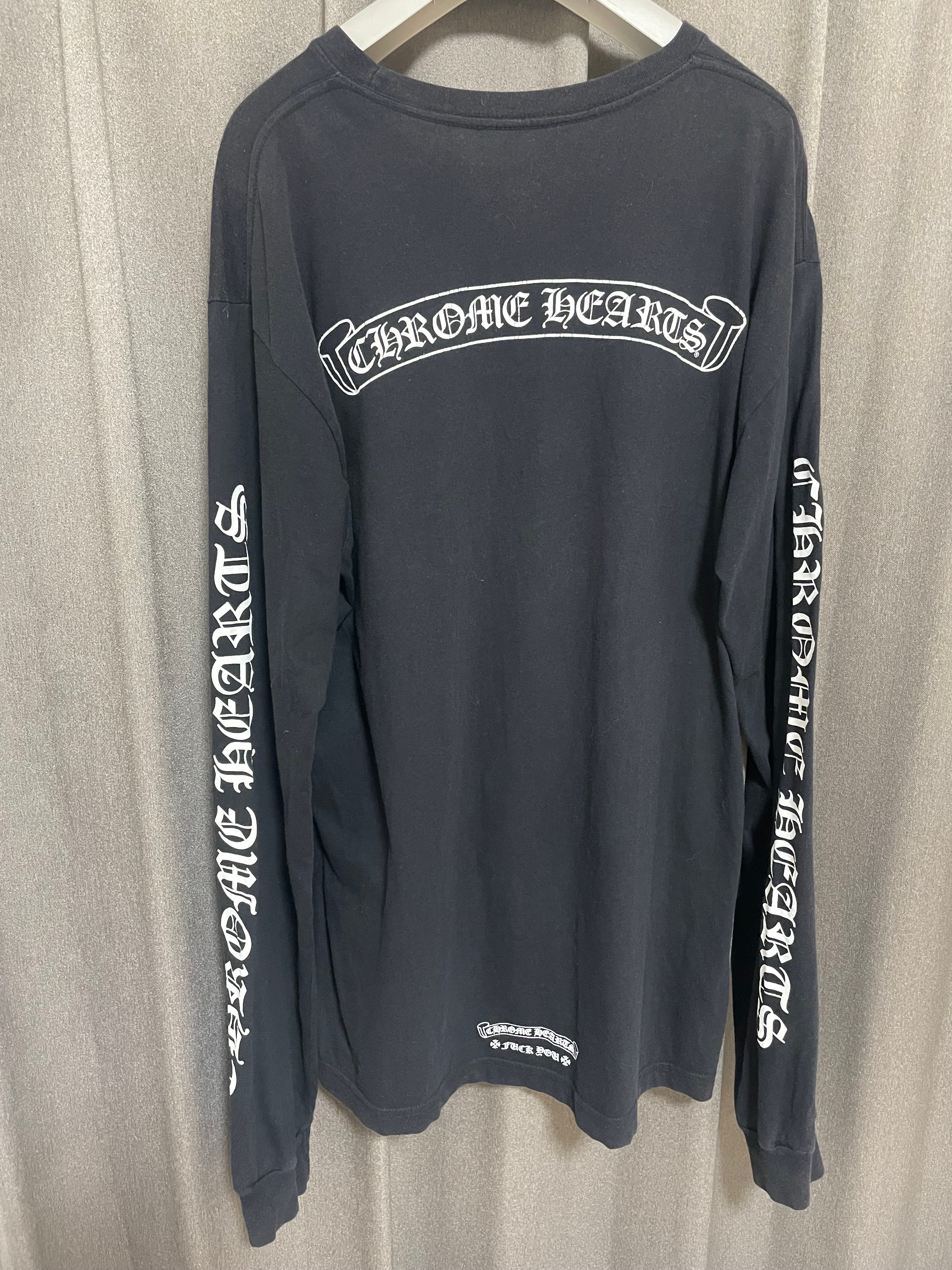 クロムハーツ スクロールロゴ ロングスリーブ Tシャツ 