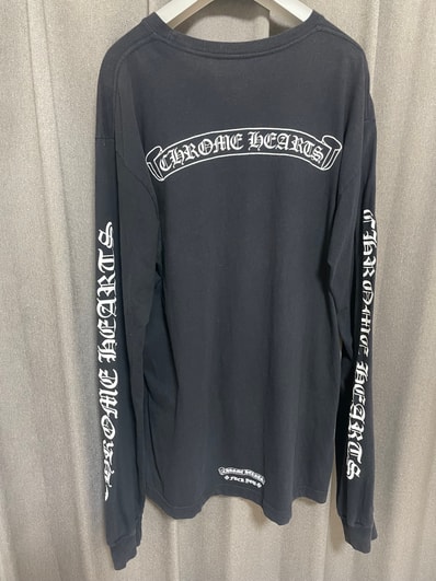 Chrome Hearts Scroll Logo L/S T-Shirt "Black"