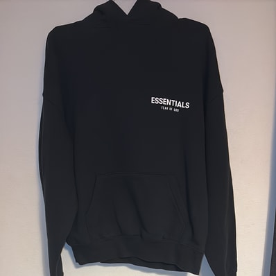 FEAR OF GOD ESSENTIALS Photo Pullover Hoodie "Black"