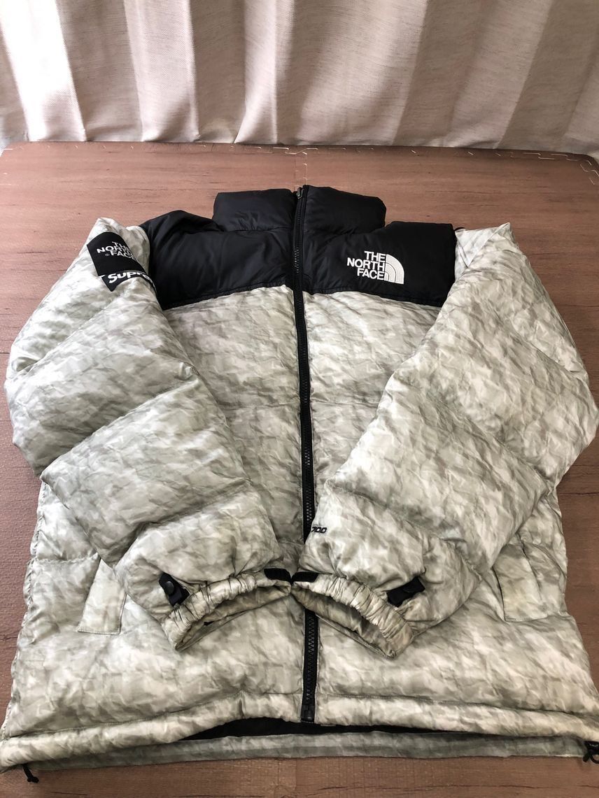 Supreme x The North Face Nuptse Jacket "White Paper Print"
