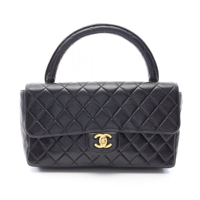 シャネル CHANEL マトラッセ 親子バッグ ハンドバッグ バッグ ラムスキン(羊革) レディース ブラック系 【中古】