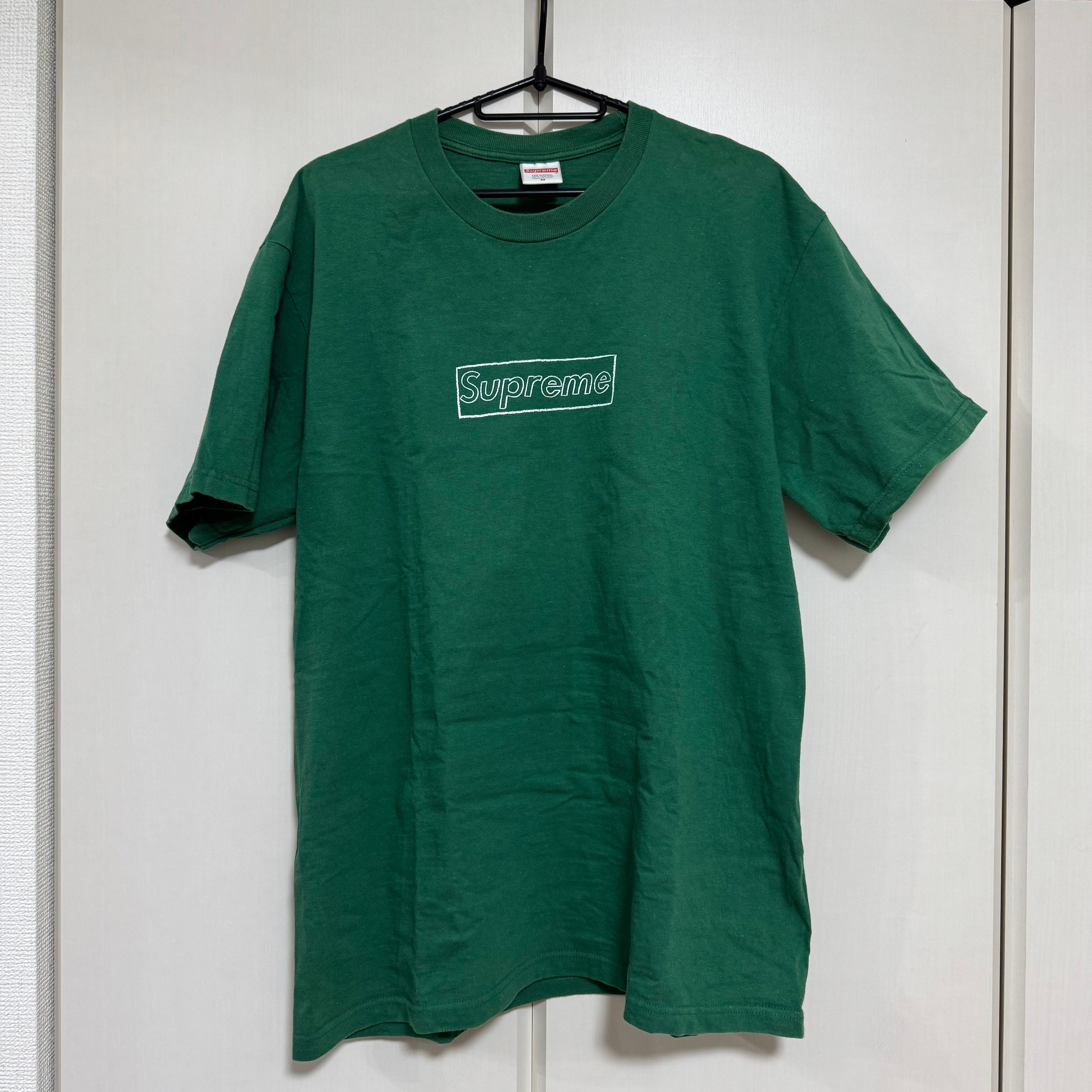 Supreme KAWS Chalk Logo Tee "Light Pine"