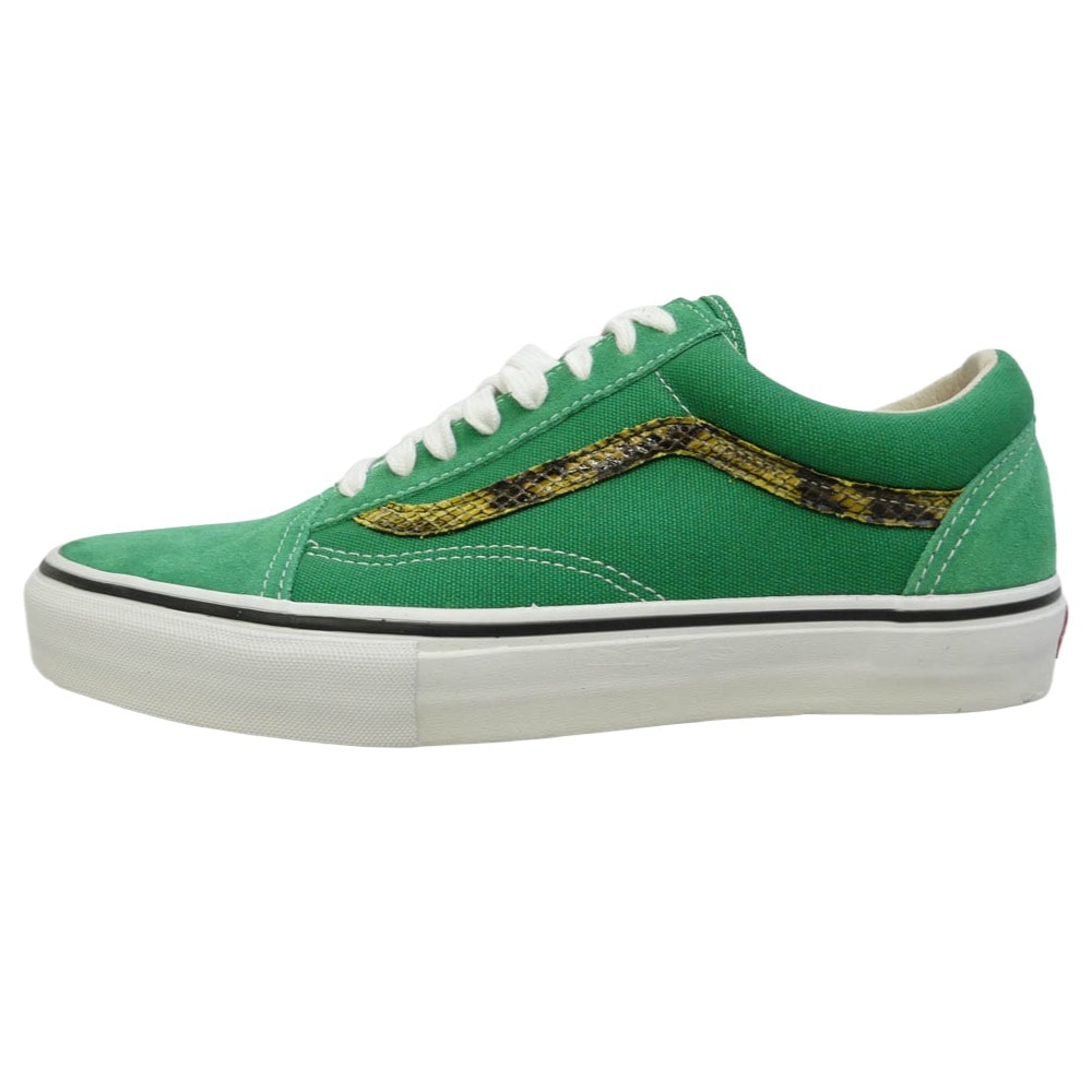 Supreme シュプリーム VANS バンズ 10SS VN-0K6N18Q × VANS OLD SCHOOL 92 バンズ オールドスクール グリーン ゴールドスネーク ローカットスニーカー グリーン系 27.5cm【新古品】【未使用】【中古】