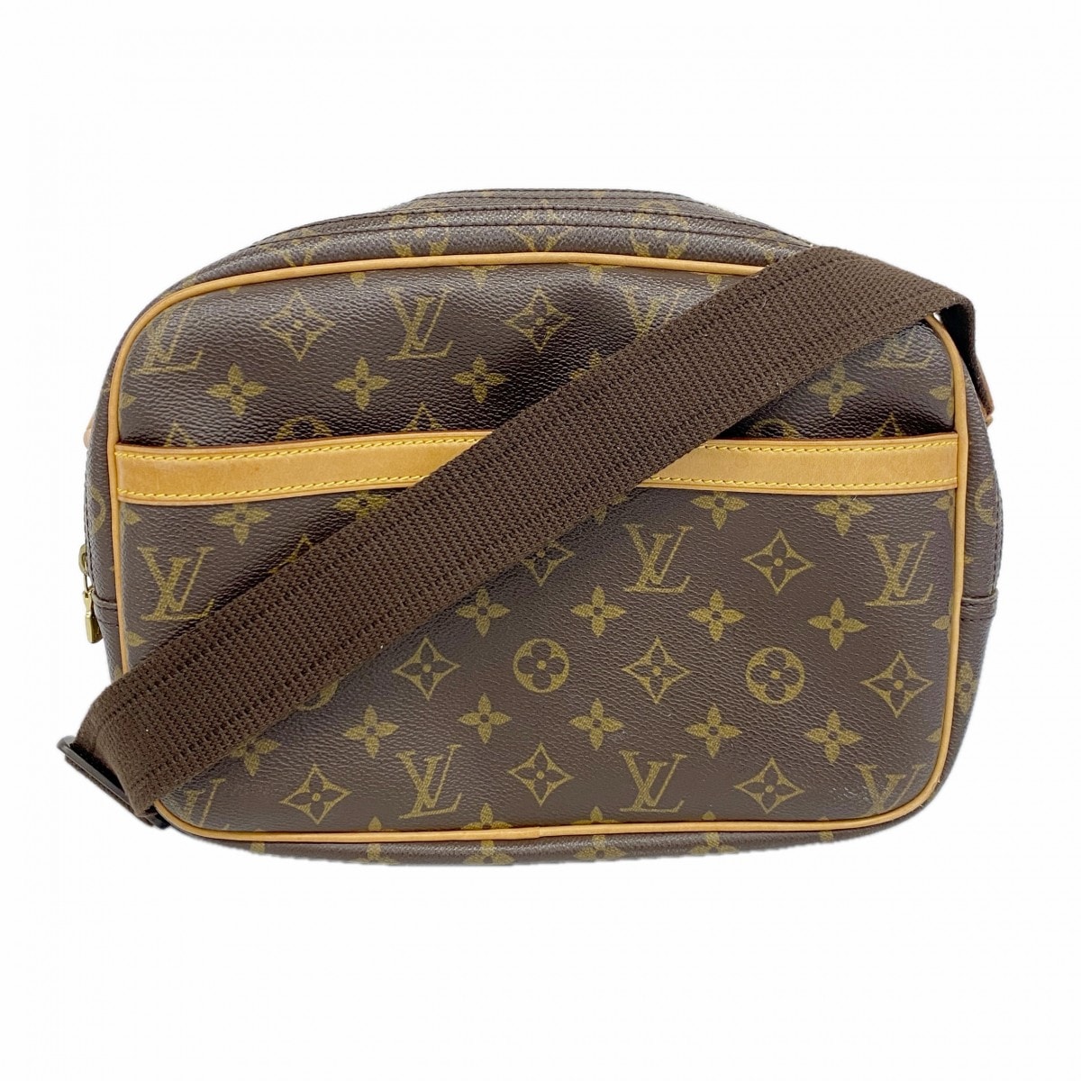 【6dc2868-h】ルイヴィトン ショルダーバッグ モノグラム リポーターPM M45254 ブラウン【中古】レディース