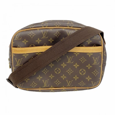 【6dc2868-h】ルイヴィトン ショルダーバッグ モノグラム リポーターPM M45254 ブラウン【中古】レディース