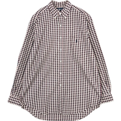 古着 ラルフローレン Ralph Lauren BIG SHIRT 長袖 ボタンダウンチェックシャツ メンズM相当/eaa676626