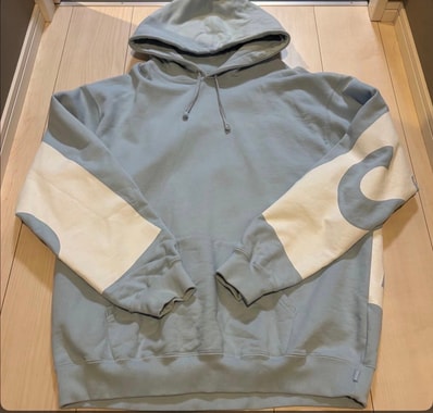 Supreme Big Logo Hooded Sweatshirt "Blue"