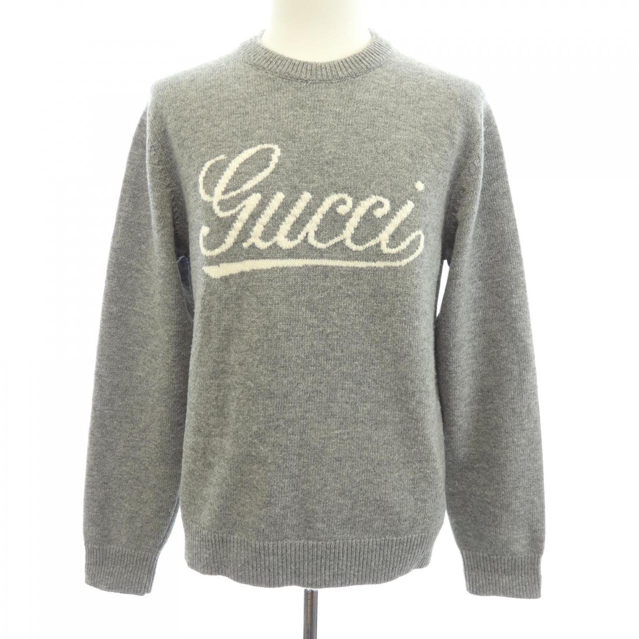 C (やや傷や汚れあり)】グッチ GUCCI GUCCIインターシャウールセーター