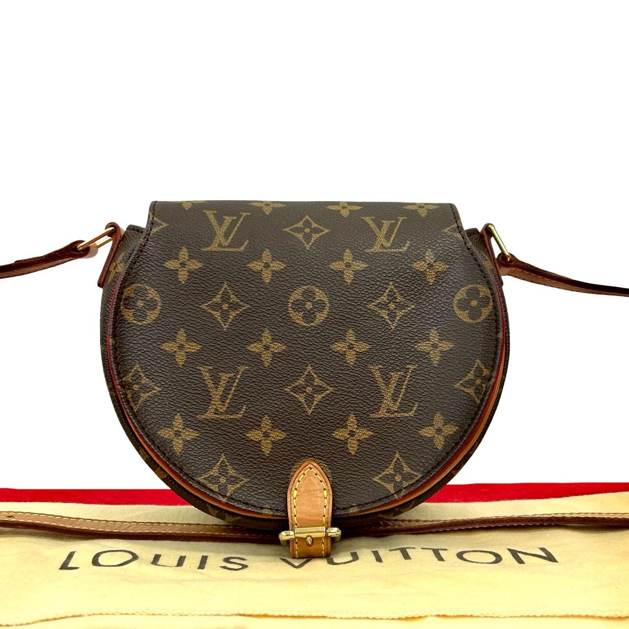 LOUIS VUITTON ルイヴィトン タンブラン モノグラム レザー PVC ショルダーバッグ ブラウン
 41246