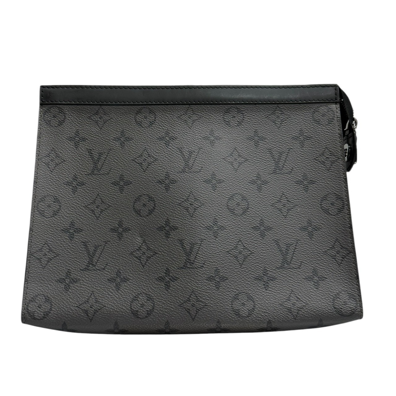 美品 LOUIS VUITTON ルイヴィトン モノグラム グレー シルバー金具 PVC クラッチバッグ S1-00263 【中古】