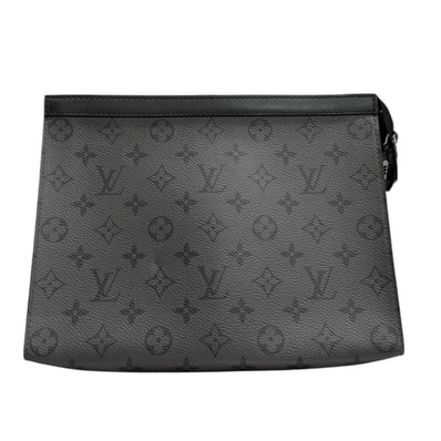 美品 LOUIS VUITTON ルイヴィトン モノグラム グレー シルバー金具 PVC クラッチバッグ S1-00263 【中古】