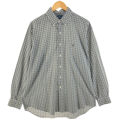 古着 ラルフローレン Ralph Lauren BLAKE 長袖 ボタンダウンチェックシャツ メンズL相当/eaa515460