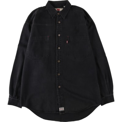 古着 90年代~ リーバイス Levi's RED TAB 長袖 ブラックデニムシャツ メンズS相当 ヴィンテージ/eaa646622