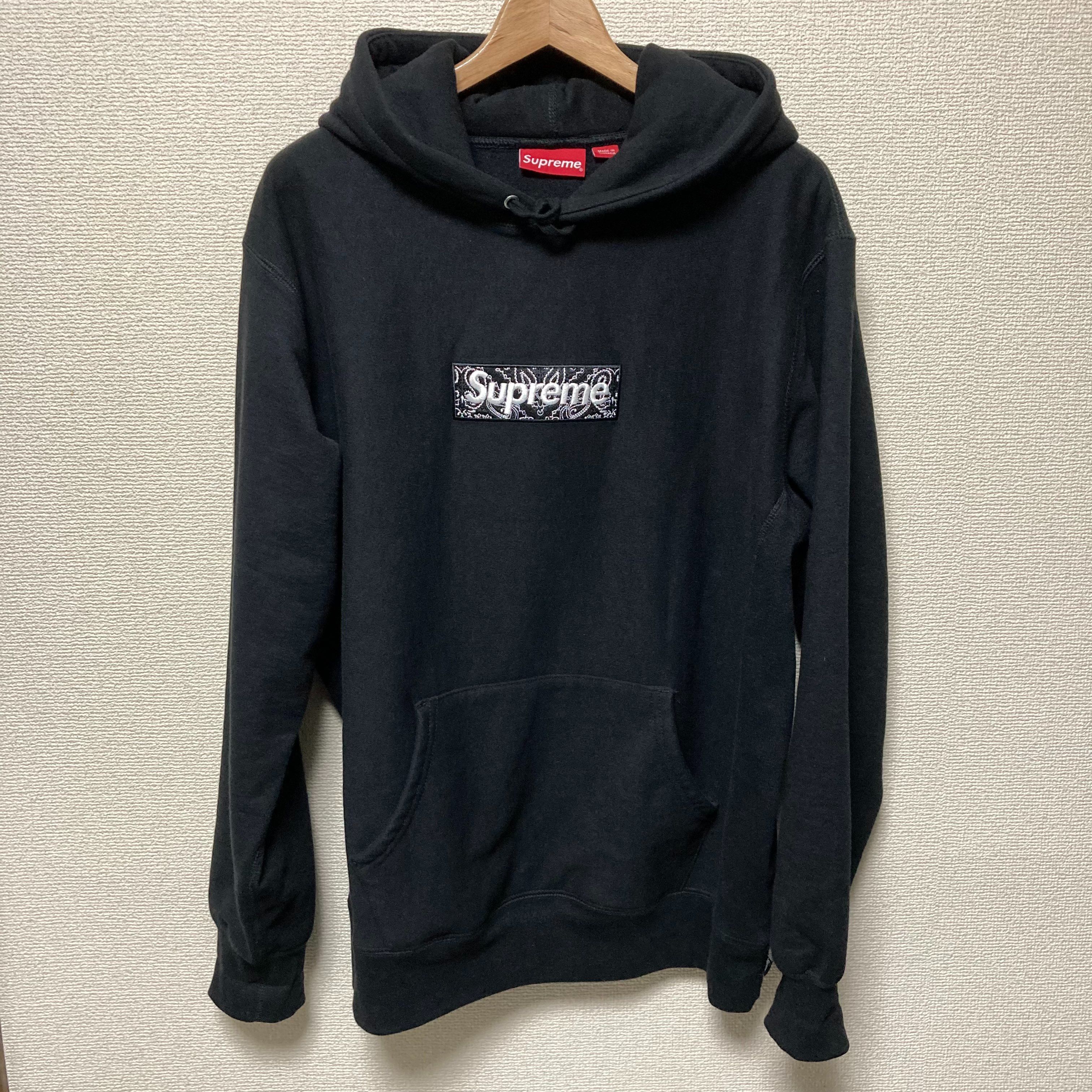 Supreme Bandana Box Logo Hooded Sweatshirt "Black"