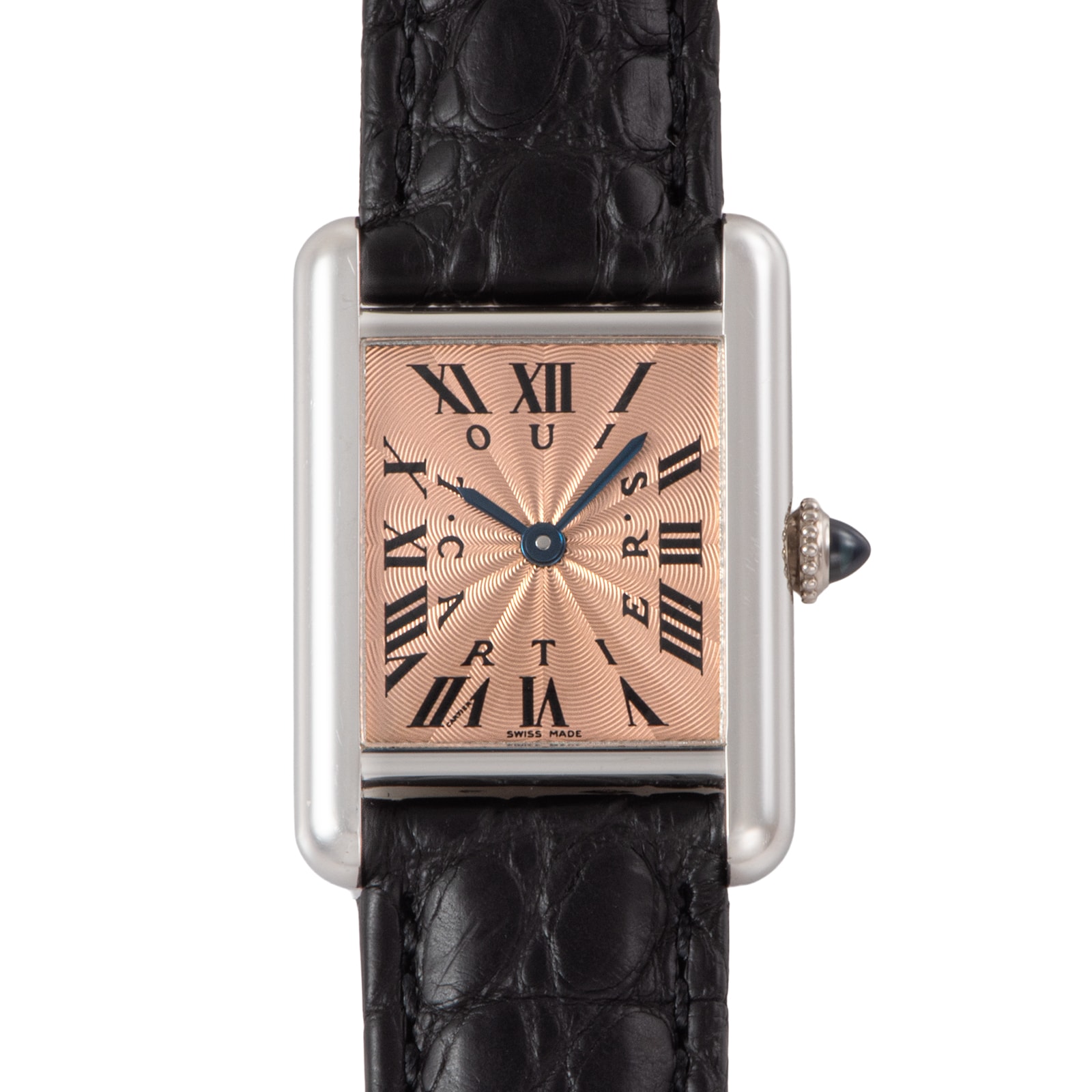 Cartier カルティエ タンクルイMM W1525351 創業150周年記念モデル サーモンピンク Cal.78-1 Pt950【中古】