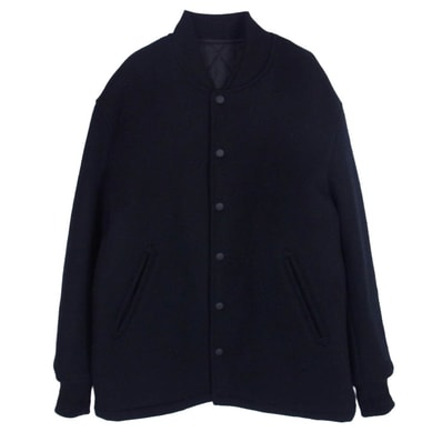 Ron Herman ロンハーマン ジャケット 3420400113 Varsity Jacket バーシティ ジャケット ウール スタジャン ブラック系 S【中古】