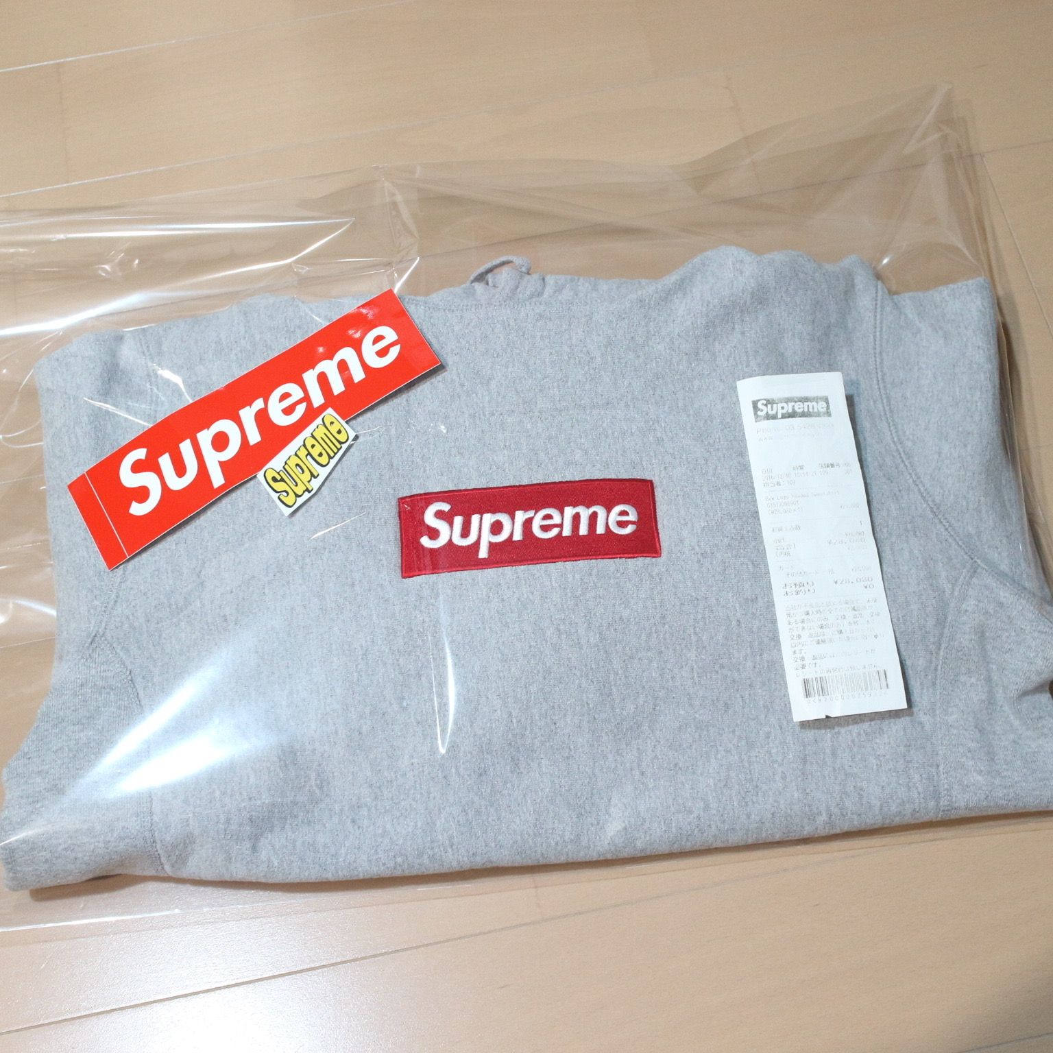 Supreme Box Logo Hooded Sweatshirt "Heather Grey" (16FW)