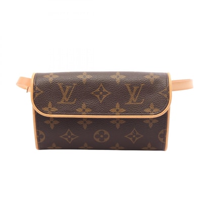 ルイ・ヴィトン LOUIS VUITTON ポシェットフロランティーヌ ブトンプレッション(XS)付き ウエストバッグ ボディバッグ バッグ PVCコーティングキャンバス レザー モノグラム レディース ブラウン系 M51855