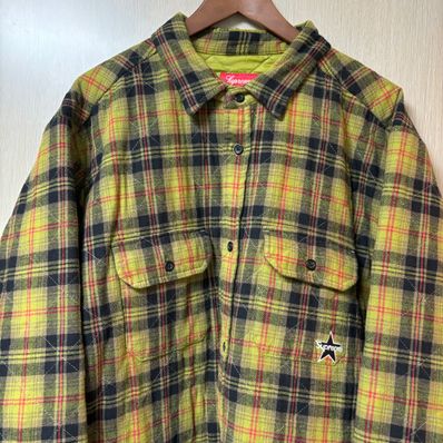 Supreme Quilted Plaid Flannel Shirt "Olive"