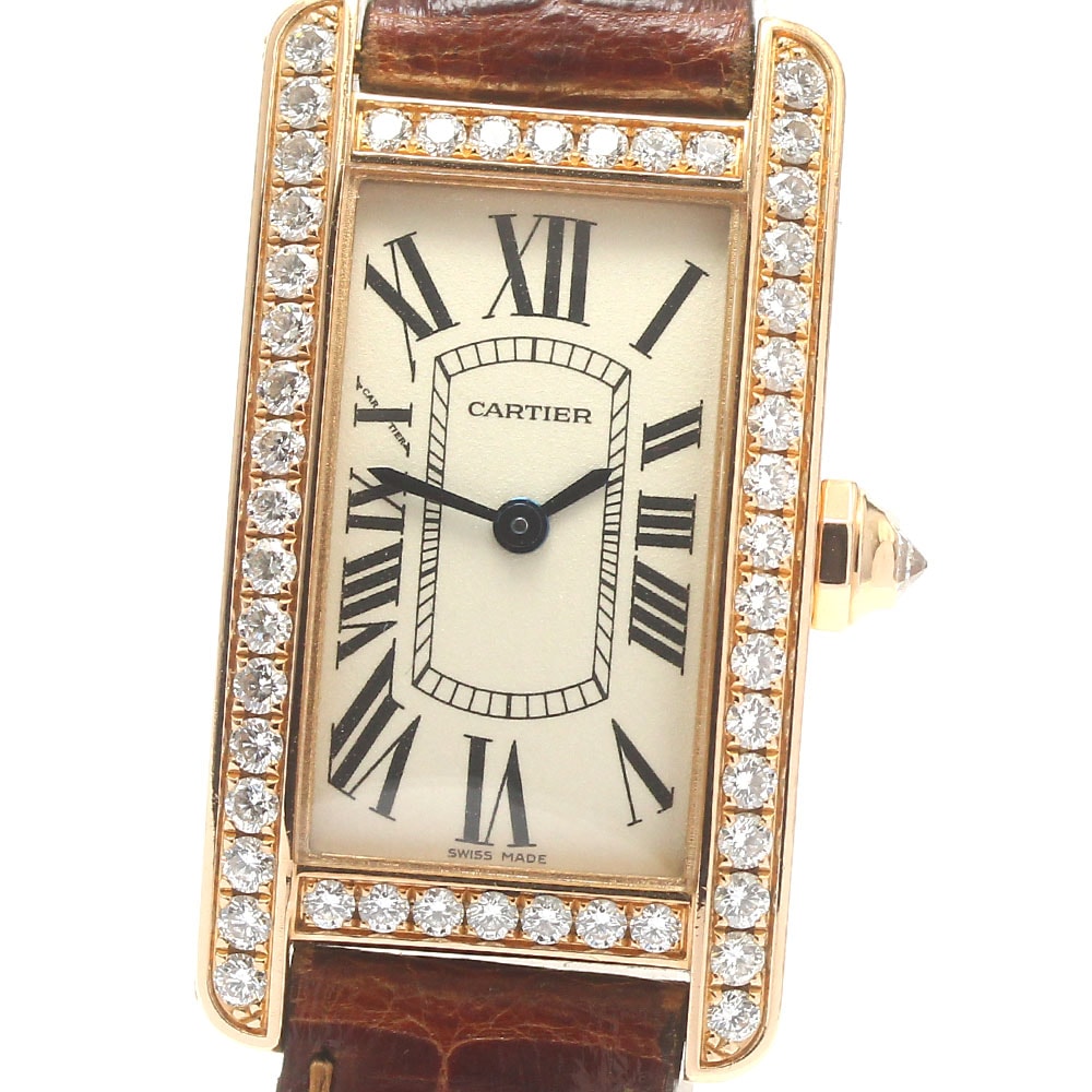 カルティエ タンクアメリカンSM WB707931 レディース 【中古】