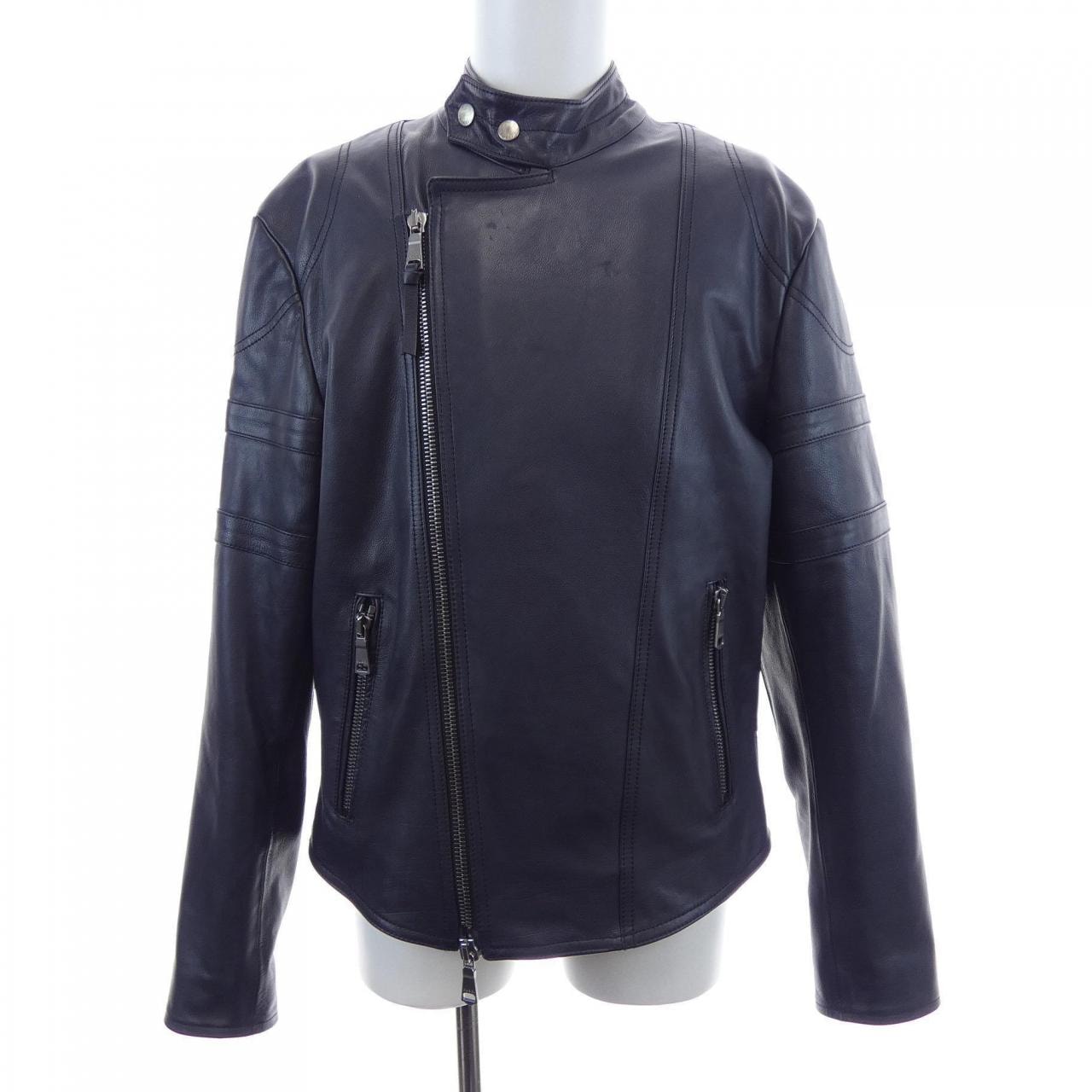 グッチ　ジャケット C (やや傷や汚れあり)】グッチ GUCCI 497397-XG549 レザーライダース