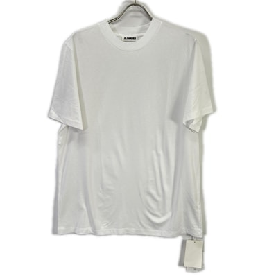 ジルサンダー ホワイト コットン クルーネック Tシャツ