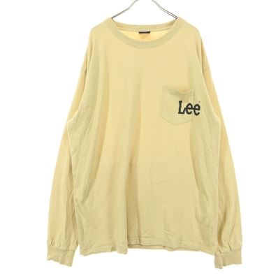 Lee リー ワンポイントロゴ 長袖 Tシャツ XL ベージュ ロンT