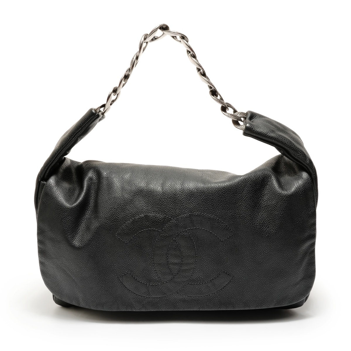 シャネル CHANEL キャビアスキン チェーン ショルダーバッグ【中古】