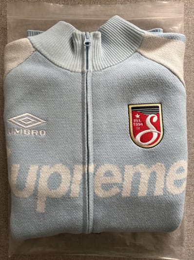 Supreme x Umbro Zip Up Sweater "LightBlue"