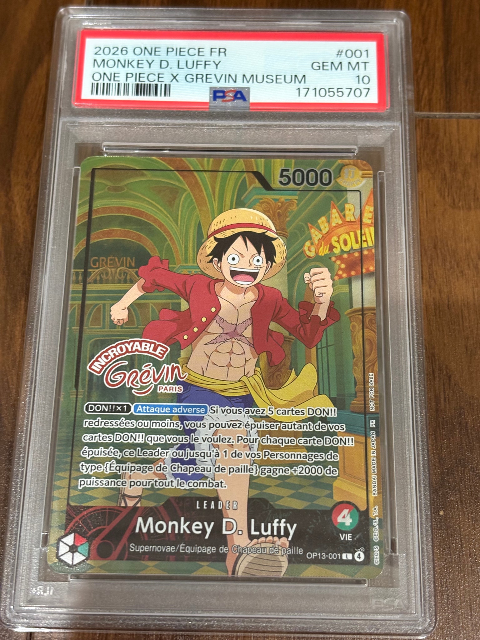 モンキー・D・ルフィ L [OP13-001]【フランス語版】(プロモーションカード「ONE PIECE × グレヴァン美術館」)