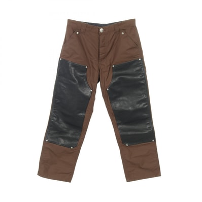 Chrome Hearts Cemetery Cross Patch Double-Knee Carpenter Pants "Brown"