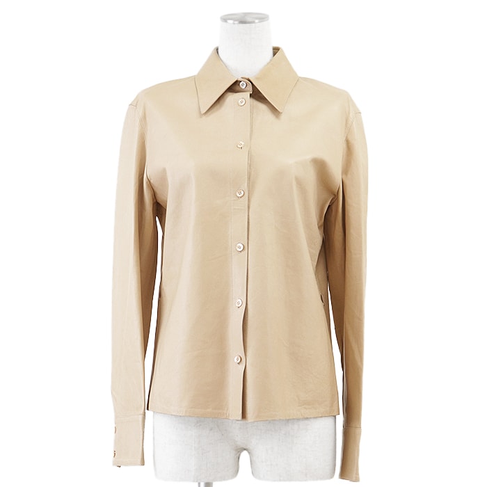 D (傷や汚れあり)】【SALE】GUCCI グッチ レザーシャツ サイズ 40