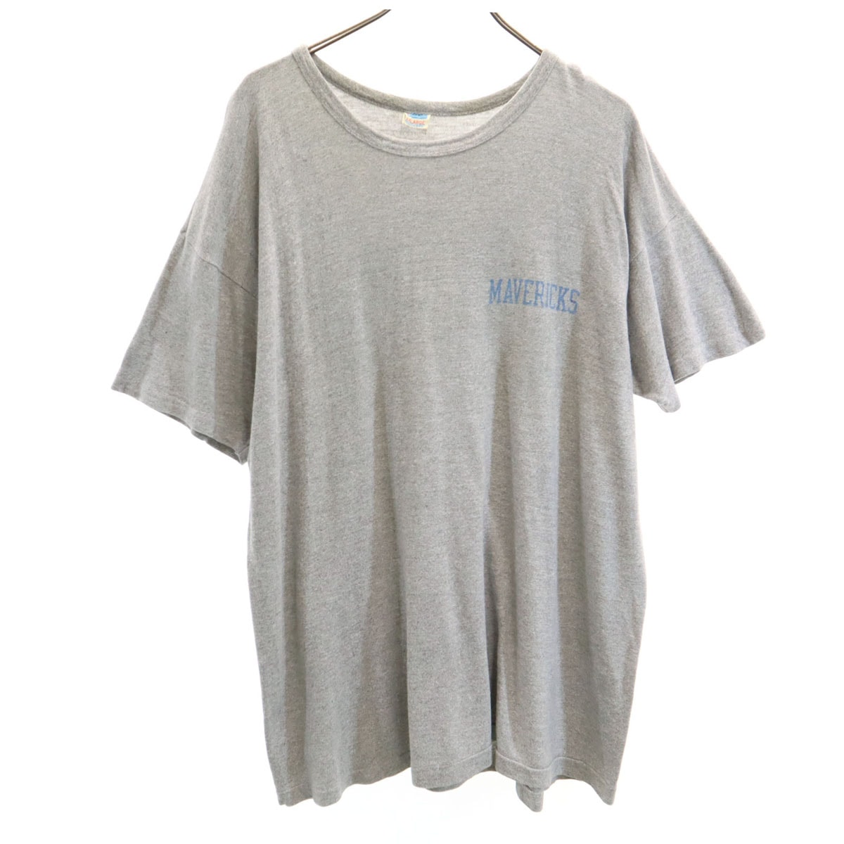 Champion チャンピオン 70s ヴィンテージ USA製 バータグ後期 88/12 半袖 シングルステッチ 染み込みプリント Tシャツ XXL グレー