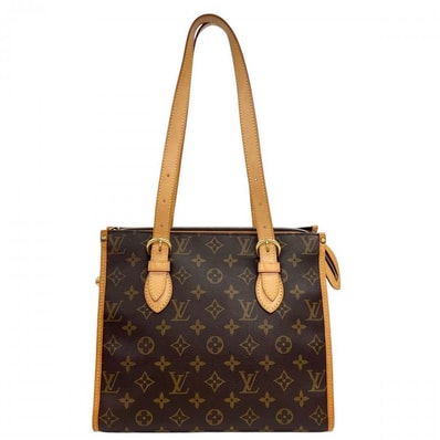 LOUIS VUITTON ルイヴィトン トートバッグ ポパンクール・オ モノグラム 肩掛け M40007 モノグラムキャンバス ブラウン 茶 ゴールド金具 レディース【中古品】