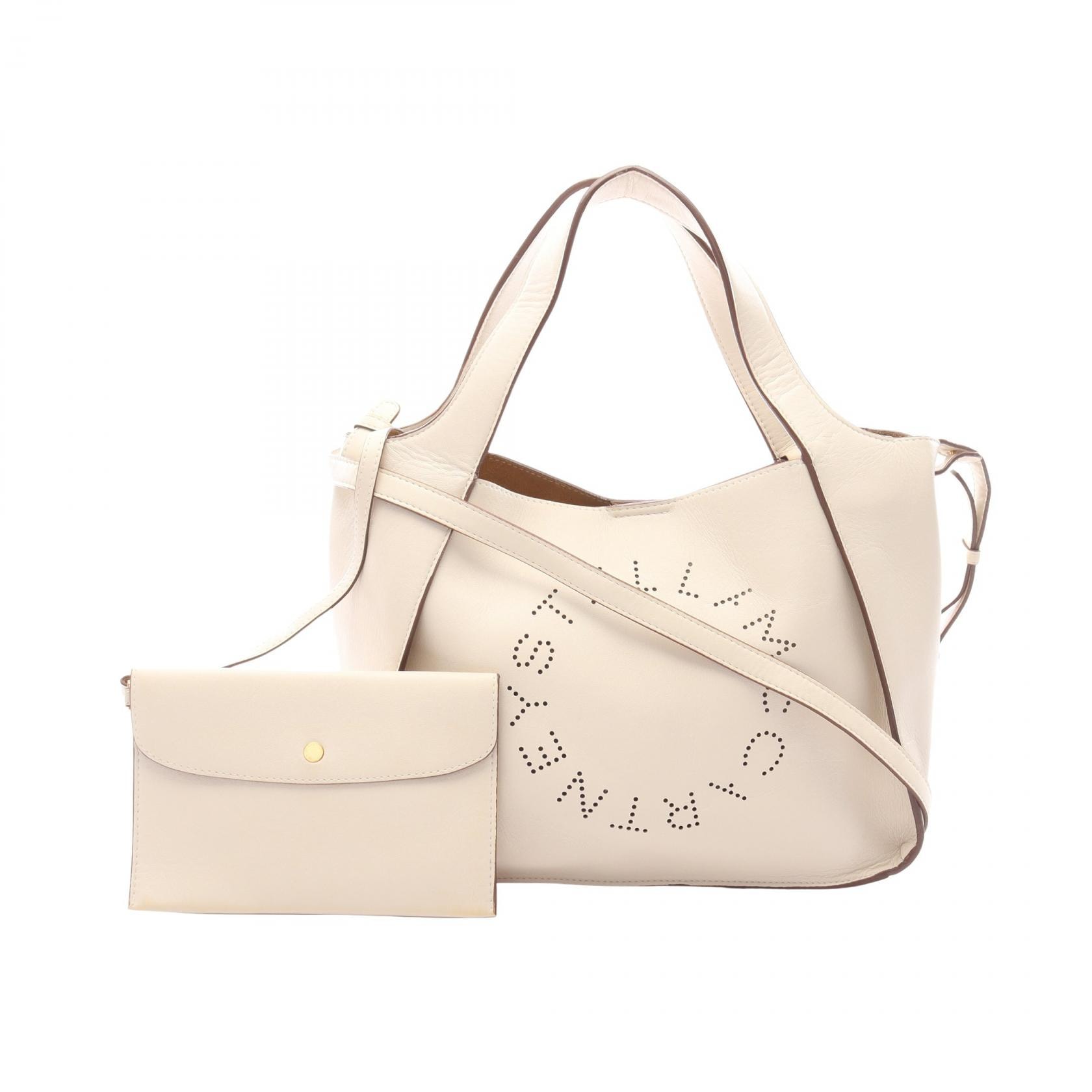 ステラマッカートニー Stella McCartney ステラ ロゴ トートバッグ バッグ フェイクレザー レディース ホワイト系 513860 【中古】